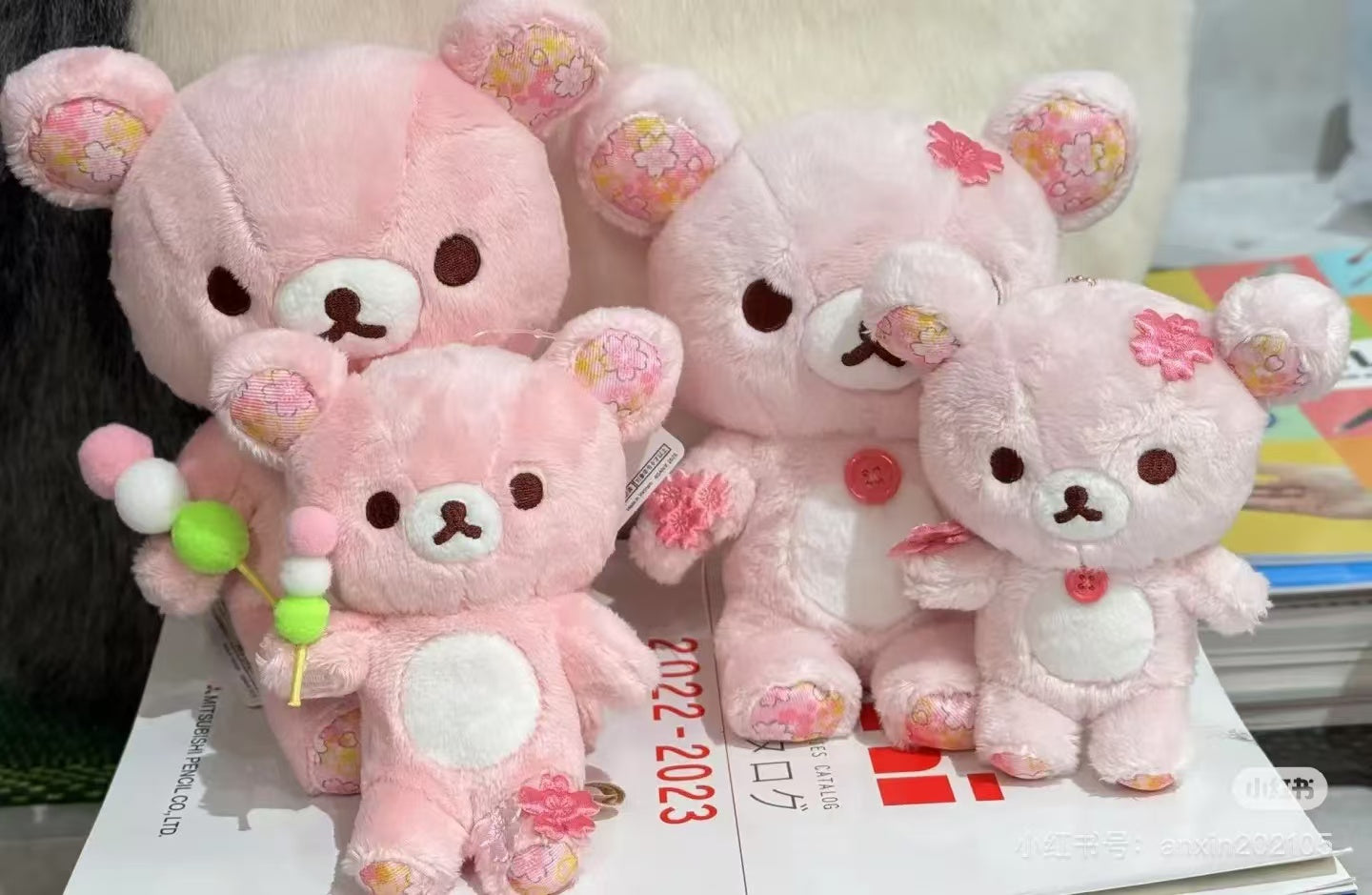 Rilakkuma|Sakura Collectible Cherry Blossom Sitting Plush Dolls/Plush Toy|160×150×90mm approx.✔️