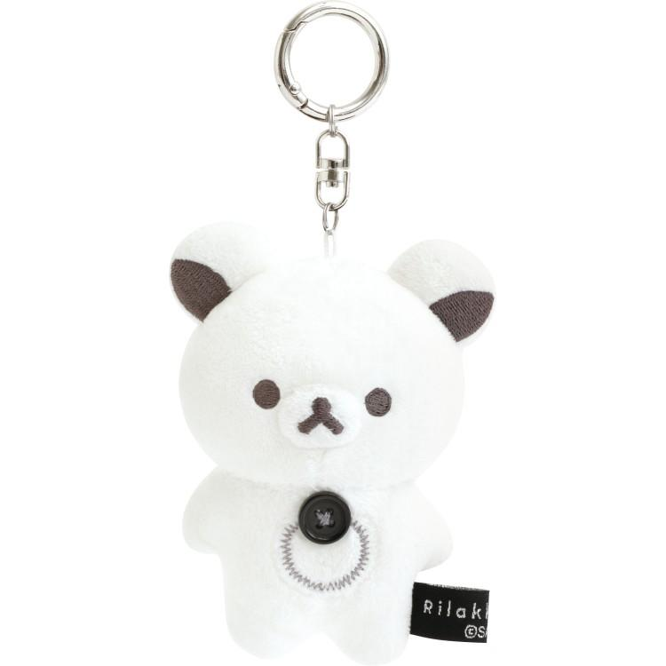 Rilakkuma|San-x Basic Rilakkuma Monochrome Mascot Holder /Plush Keychain|60×75×40mm approx.
