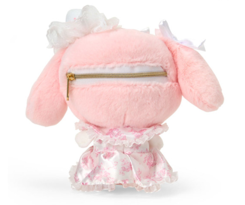 Sanrio|My Melody White Strawberry Tea Time Eco Shopping Bag & Mascot Plush|18×7×16cm approx.