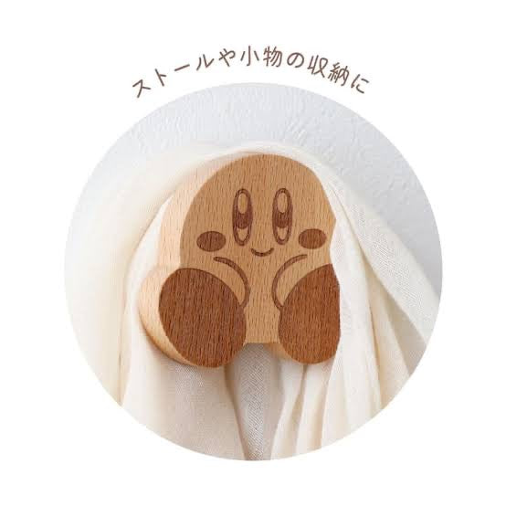 Kirby|可爱角色木质墙面装饰挂钩/可爱家居|约9 x 7 x 5cm