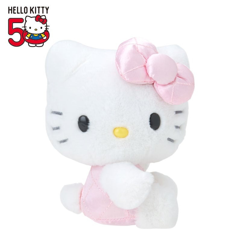 HelloKitty凯蒂猫|Sanrio Hello Kitty 50th Anniversary50周年限定缤纷24色colors毛绒玩偶/公仔 |约12.5 x 9.8 x 15 cm