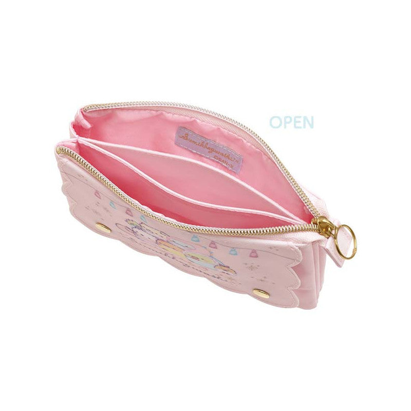 角落生物|防水多层设计多功能化妆包/单独搭扣设计可直接取物/取纸巾/反面也很美|约110 x 160 x 15 mm