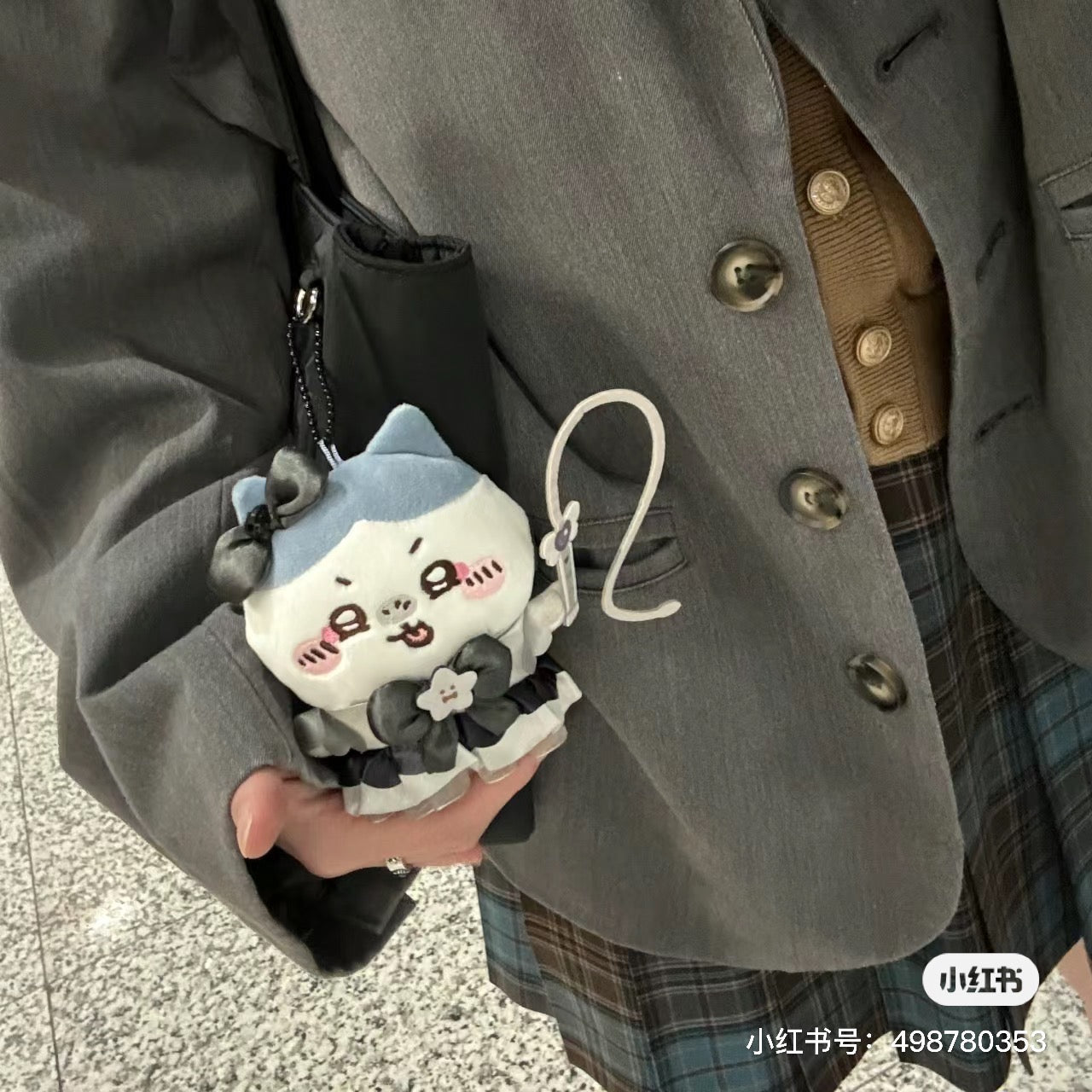 【limit 1】Chiikawa 吉伊卡哇|Magical Chikawa Magical Charge Mascot三代黑魔法少女毛绒玩偶挂件/包挂|約H160 x W110 x D60mm