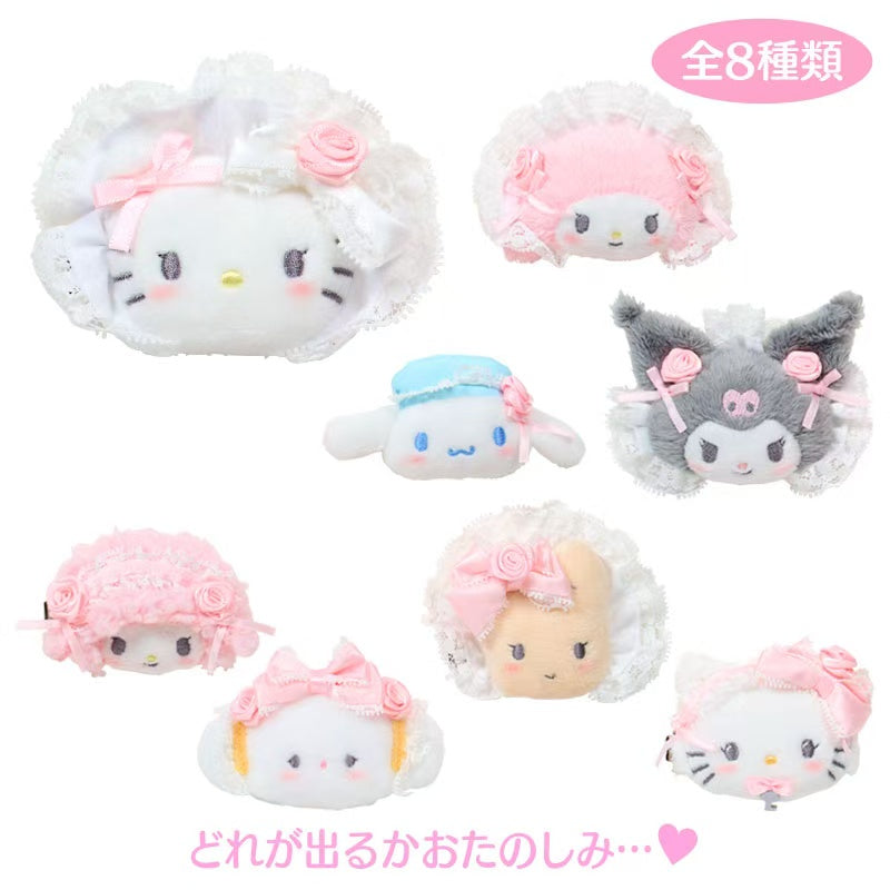 【limit 3】Sanrio|White Frill Design Hair Clip mystery bag/blind box/All 8 types|1pcs