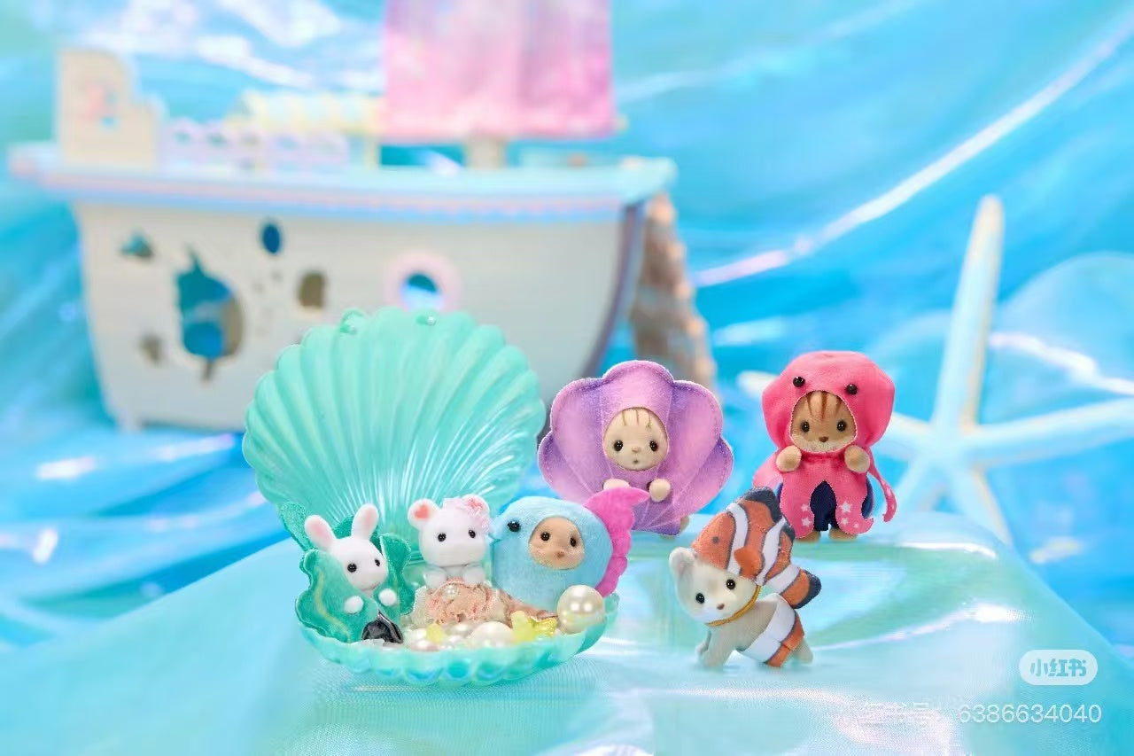 【limit 1】SylvanianFamilies| Baby Dreamy Marine Small Baby White Rabbit Calico Critters mystery bag/mystery packs/blind box/blind bag/all 6 tayes|1pcs
