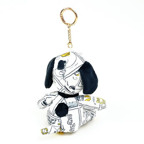 Snoopy史努比|PEANUTS 75th Comic keychain75周年限定漫画风格坐姿毛绒玩偶挂件/包挂|约幅12cm/奥行9cm/高さ12cm
