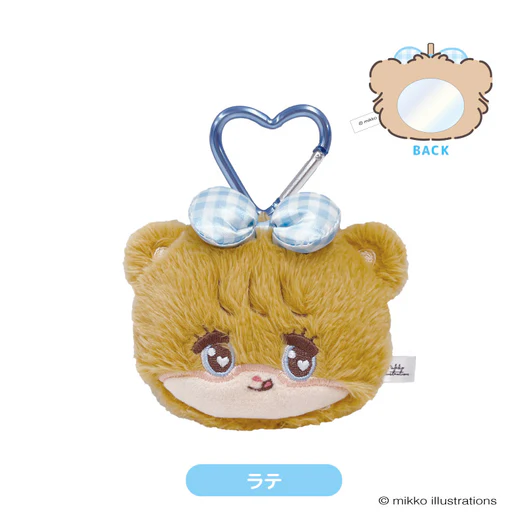 mikko illustrations|Fluffy Mirror Mascot| H105xW148xD45mm approx.