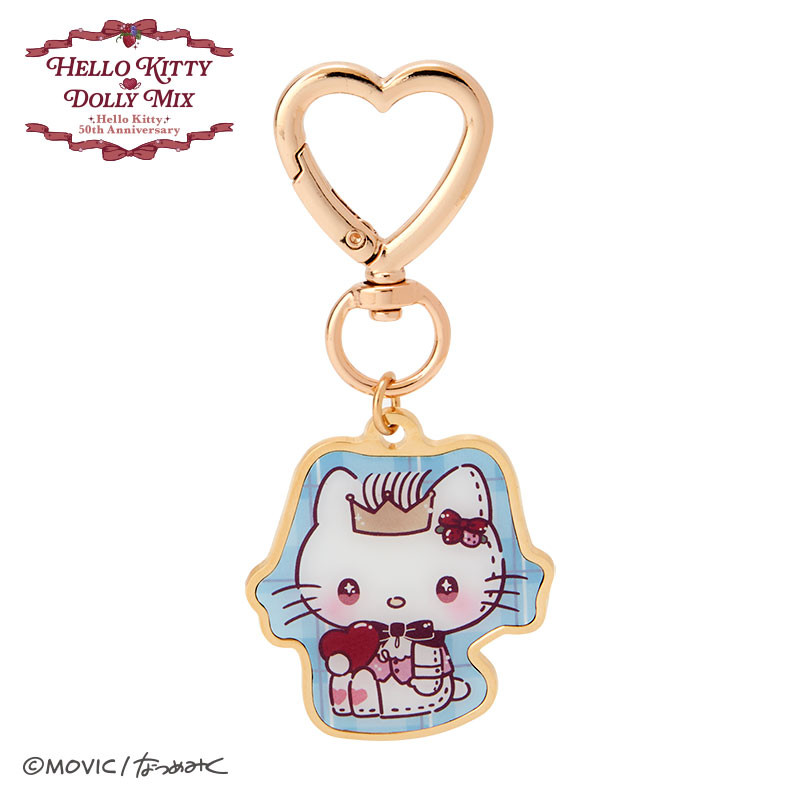 Sanrio|Hello Kitty x Dolly Mix Metal Keychain/Keyring | 3.8×0.2×4.2cm approx.
