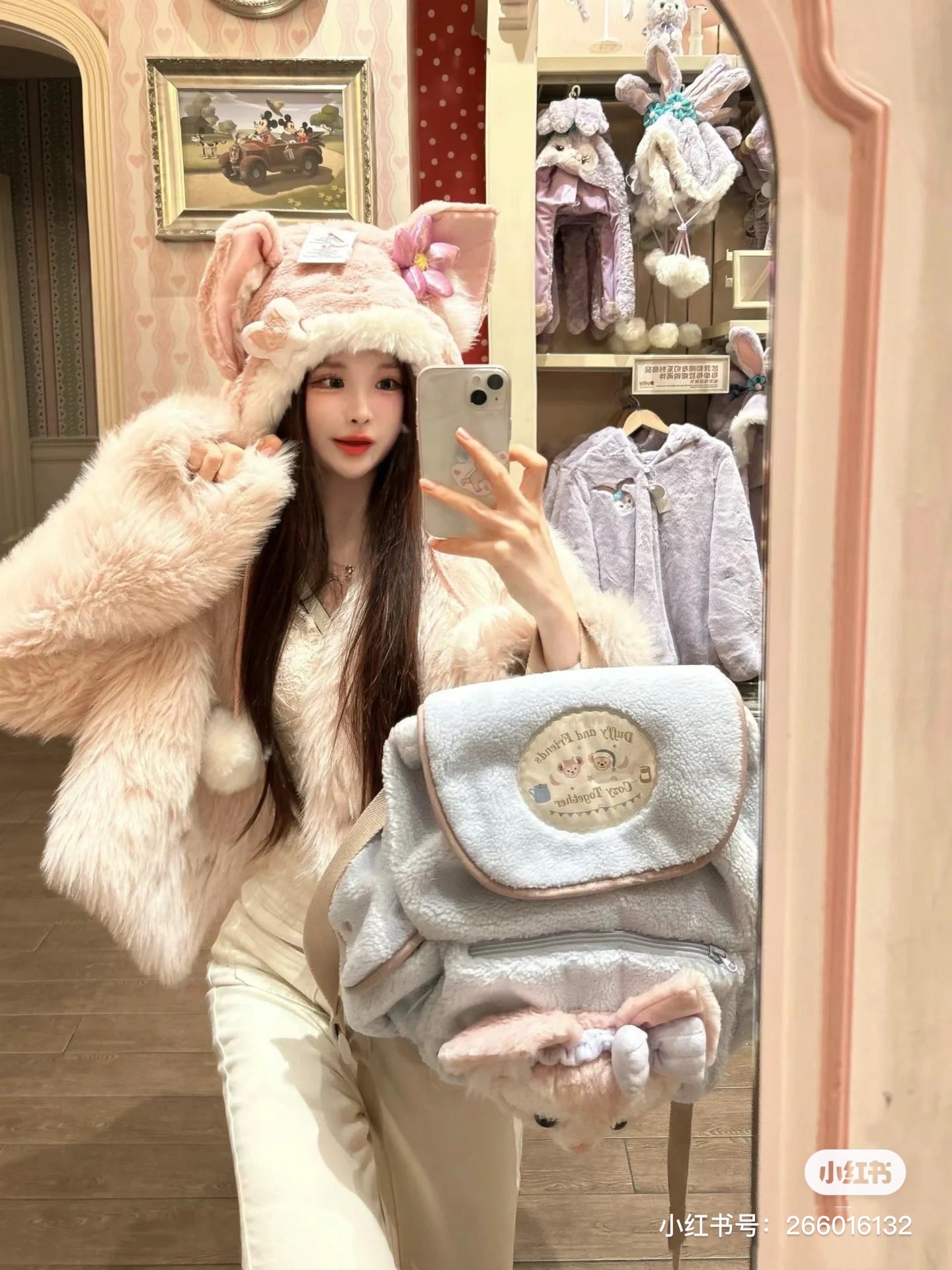 Disney SH|懒懒系列Linabell玲娜贝儿可爱大头书包/双肩包/超美的蓝