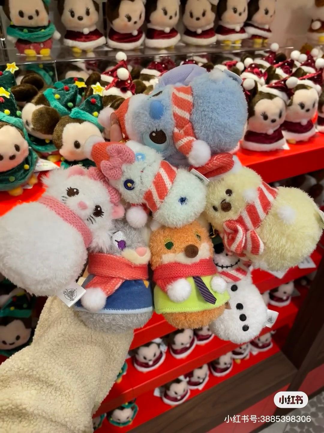 Disney迪士尼|Plush Mascot Keychain / Snowmen Christmas 2024东迪冬日圣诞限定雪人雪球系列可爱角色毛绒玩偶挂件/包挂/圣诞树装饰|约16.5×7.5×6cm
