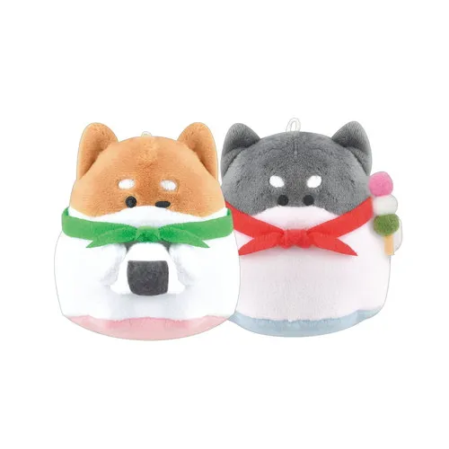 Nico Nui|Obakane Nico Nui Keychain: Kuro Shibainu幽幽家族柴犬+哈士奇磁吸挂件/1对|约W145×H150×D80mm