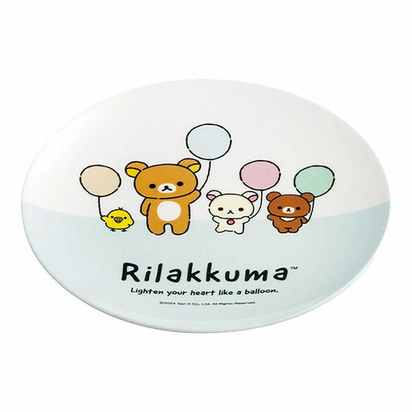 Rilakkuma|Main Plate Rilakkuma Skater Plate|Approx. 200 mm in diameter x 17 mm in height