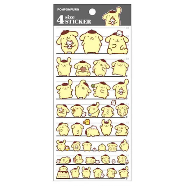 Sanrio|4 Size Sticker|H180×W90×D1mm approx.