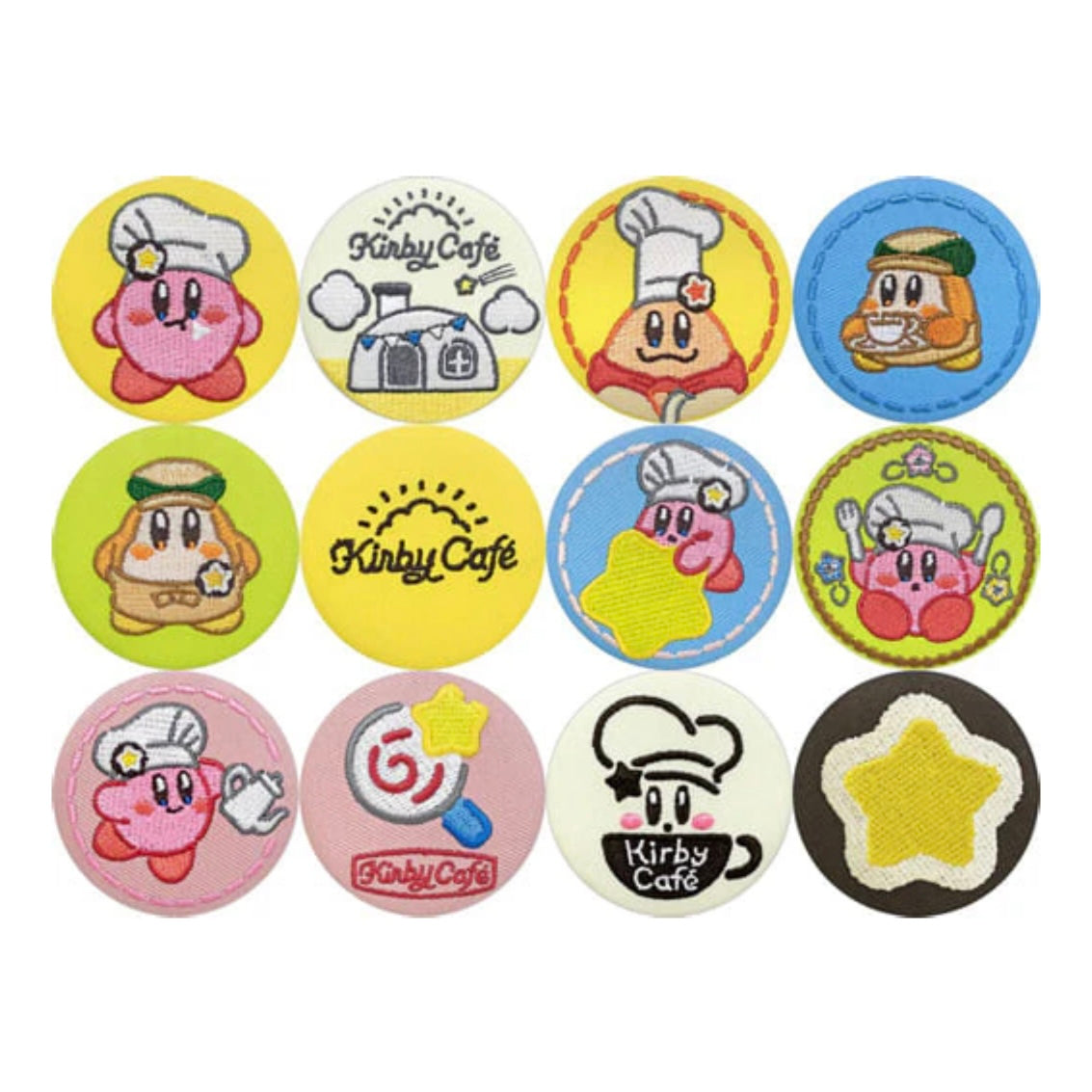 Kirby|Embroidered Badge Collection Vol.01 Kirby Café Limited Edition星之卡比咖啡厅限定刺绣徽章/吧唧盲盒/全12种|1枚入