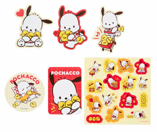 Sanrio|Pochacco Loves Pee-chans Happy Birthday Sticker Set|25 piece