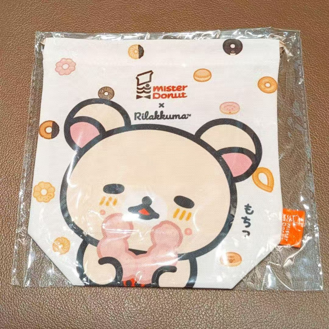 Rilakkuma|Mister Donut drawstring bag|185×170×70mm approx.