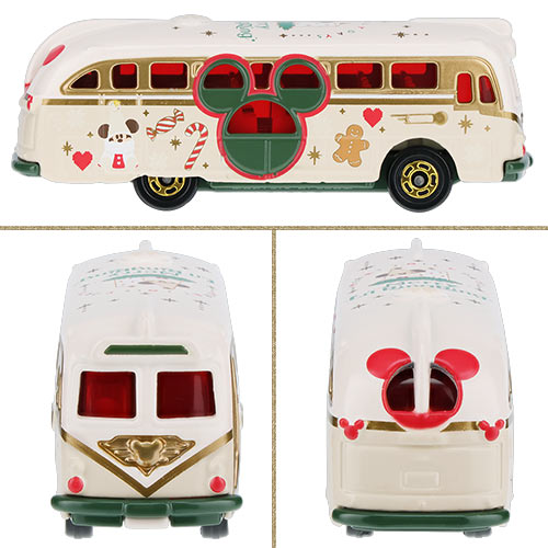 Disney迪士尼 |东迪2024圣诞精灵妖精米奇系列Tomica多美卡巴士玩具车模型