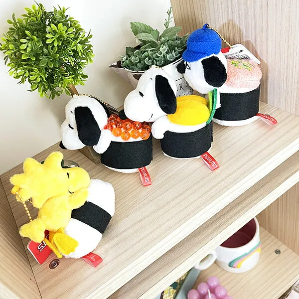 Snoopy|Peanuts Sushi Mascot Holder /Plush Keychain| 9.5×8×9cm approx.