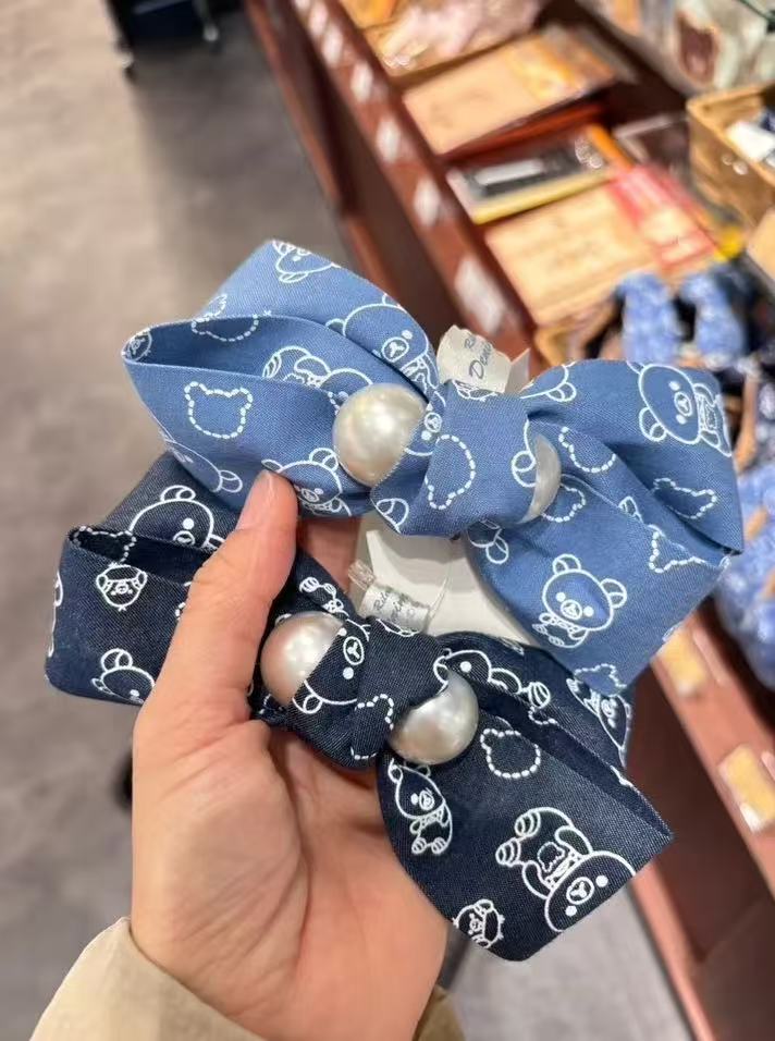 Rilakkuma|Kurashiki Denim House pearl Hair Clip Multi Clirp