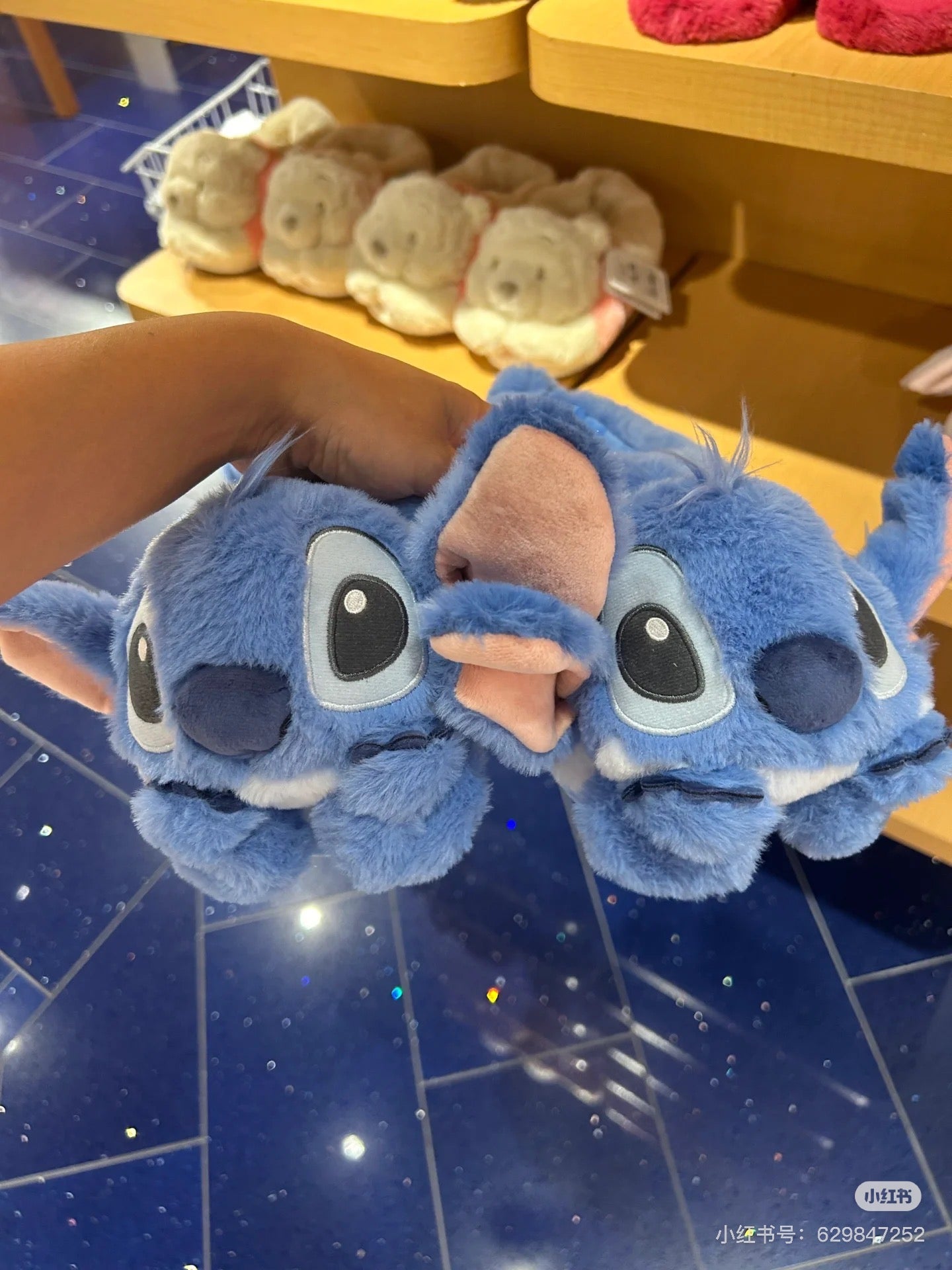 Disney迪士尼|Plush Slippers - Stitch / Warm Goods毛绒玩偶家居鞋/拖鞋|约23-25cm