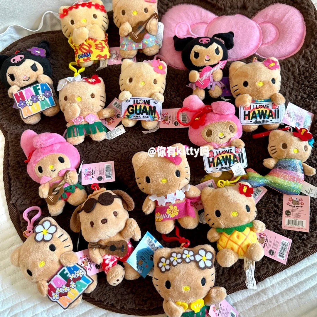 Sanrio三丽鸥|HAWAII夏威夷限定黑皮角色挂件