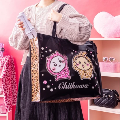 chiikawa|Leopard Print Everyone Shopping Bag |H410×W480×D140mm approx.