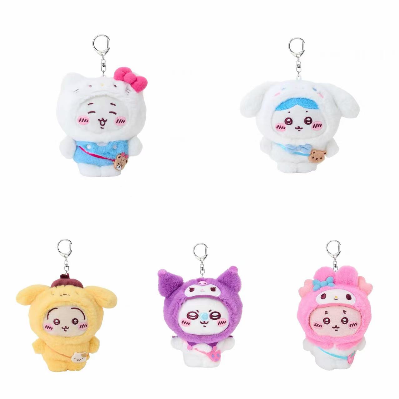 【limit 1】Sanrio|Chiikawa X Sanrio Characters Mascot Holder /Plush Keychain|8 x 14.5 x6cm approx.