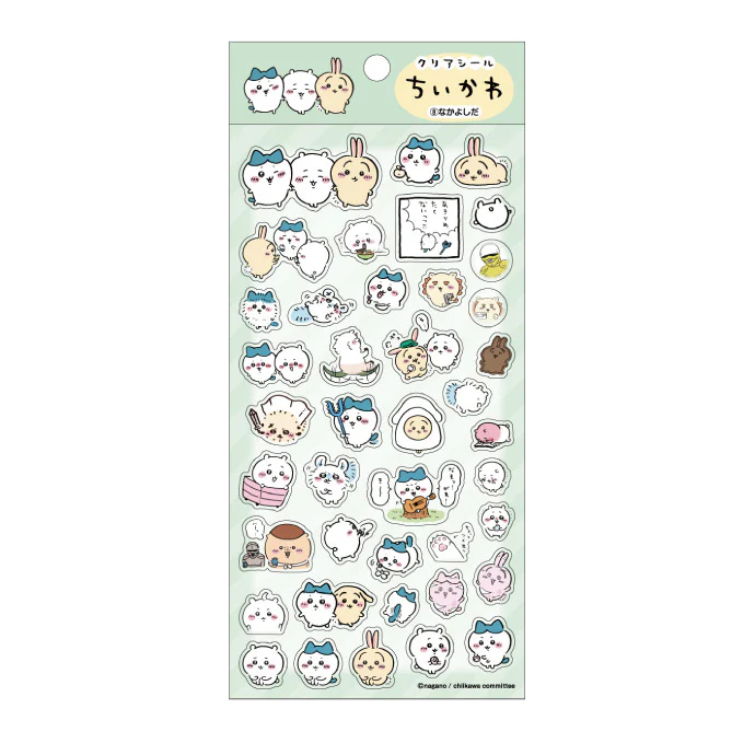 Chiikawa|Clear Seal Sticker - Friends|90×175mm approx.