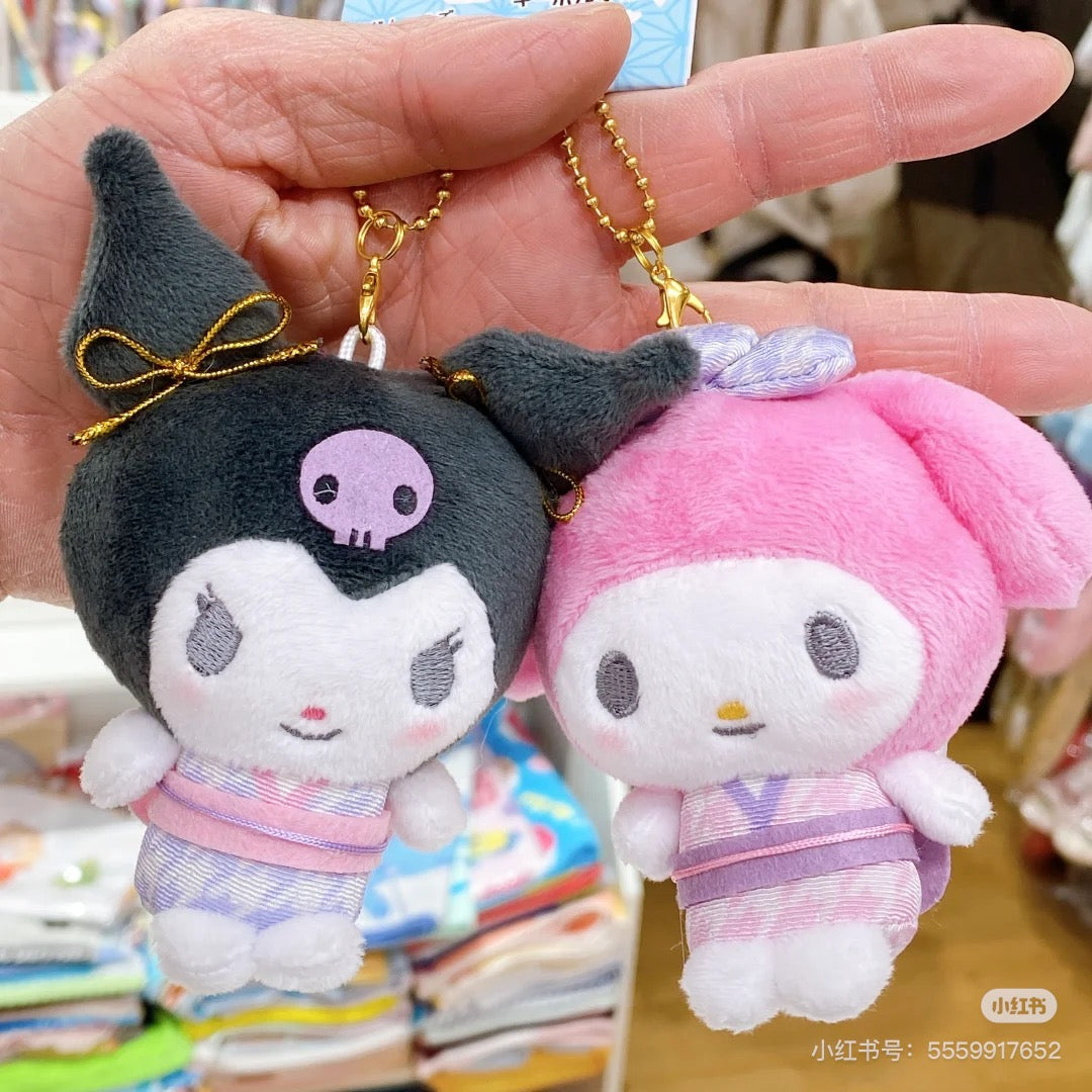Nico Nui|Sanrio Characters Nico Plushie Keychain三丽鸥好朋友磁吸毛绒玩偶挂件/包挂/1对|约W150 x H120 x D60mm