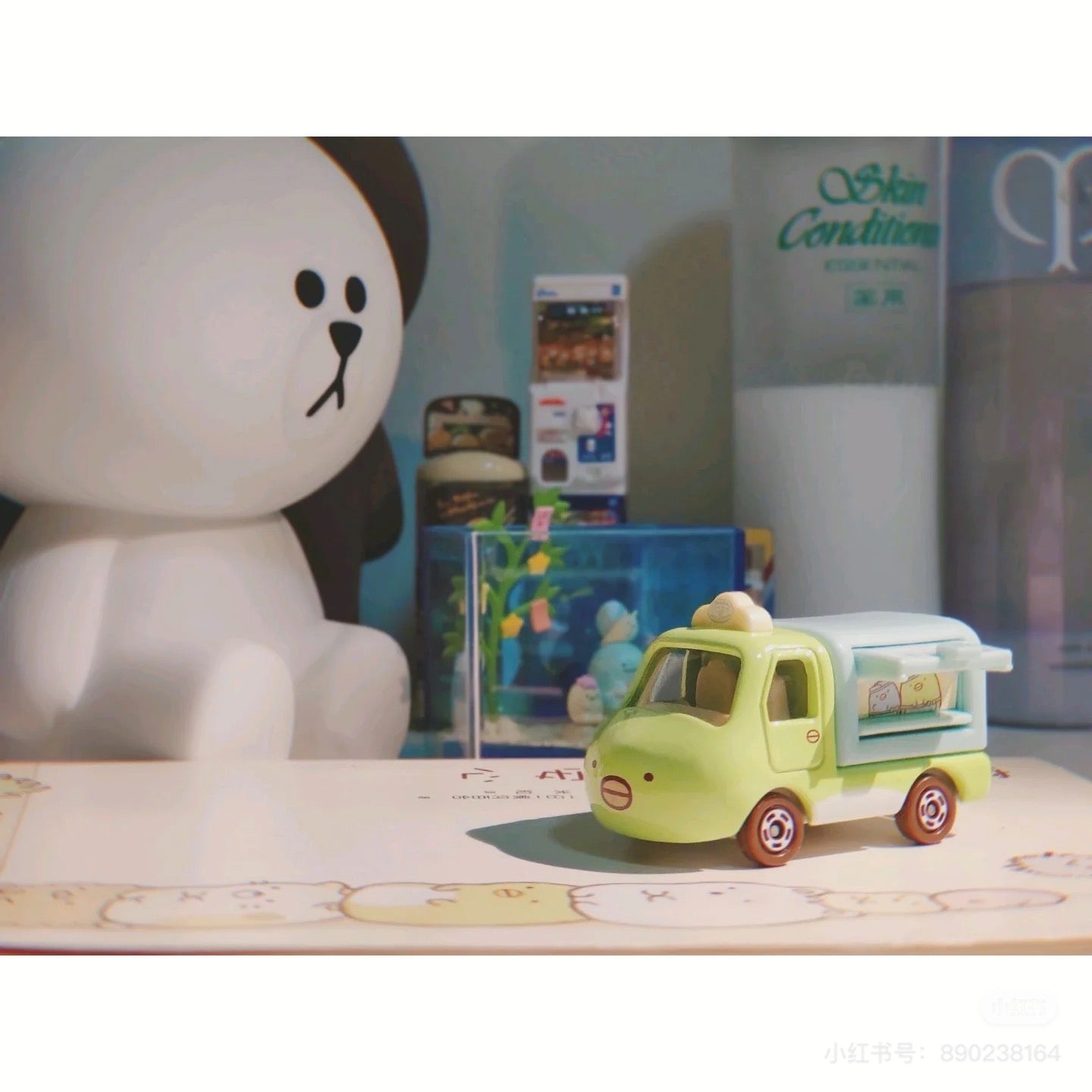 Sumikko gurashi角落生物|Dream Tomica No.167多美卡小伙伴企鹅玩具车/摆件|约 W78×H41×D39mm