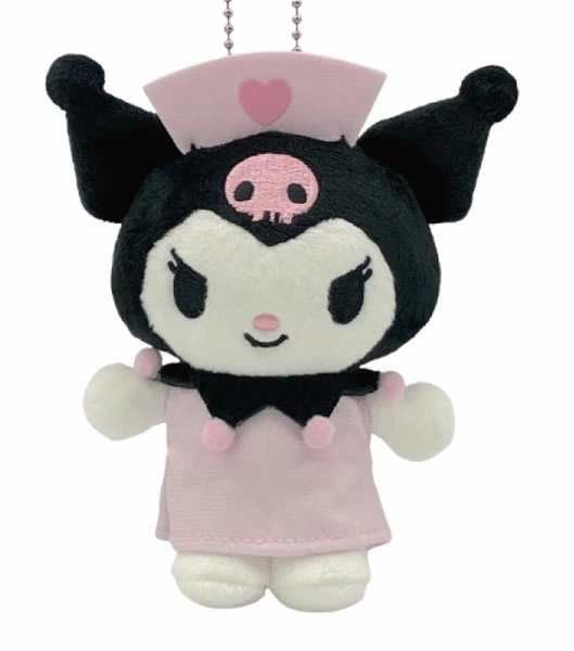 Sanrio|Kuromi 20th Anniversary Nurse Mascot Holder /Plush Keychain|11×10×5.5cm approx.