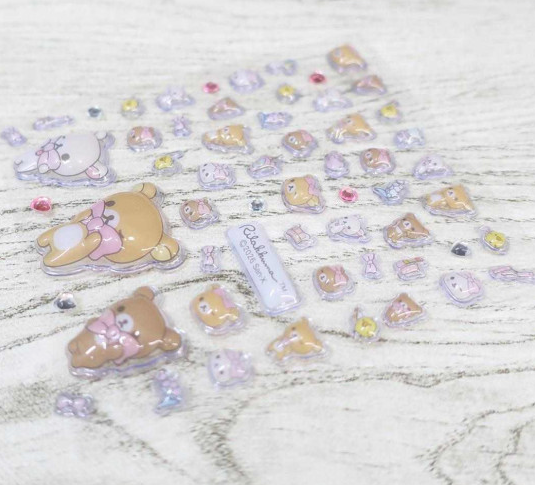 Rilakkuma|Mini Decorative Flake Stickers|105×110×10mm approx.