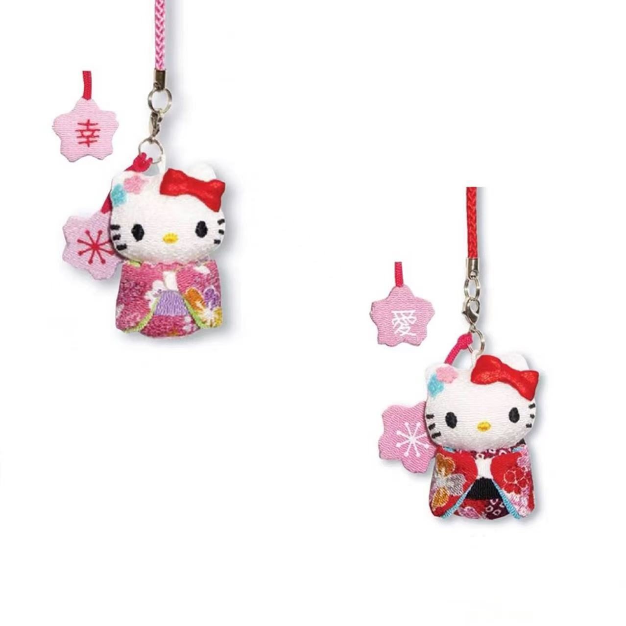 Hello kitty|Kimono Sakura tambourine Mascot Holder /Plush Keychain|1 piece
