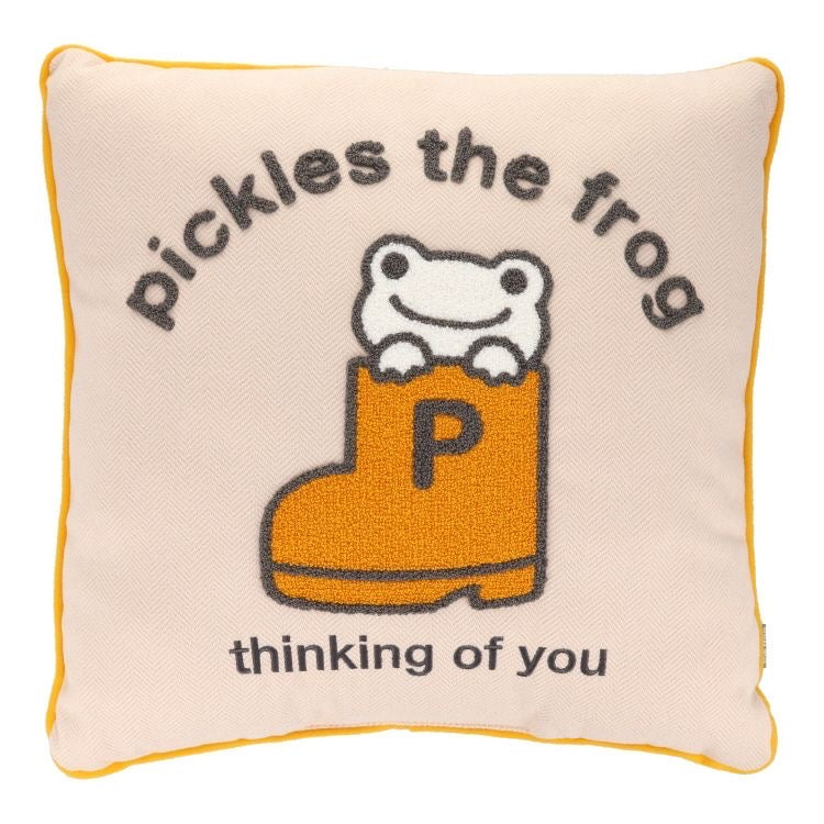 Pickles Frog泡菜蛙|可爱刺绣毛呢大抱枕|约H40×W40×D15cm