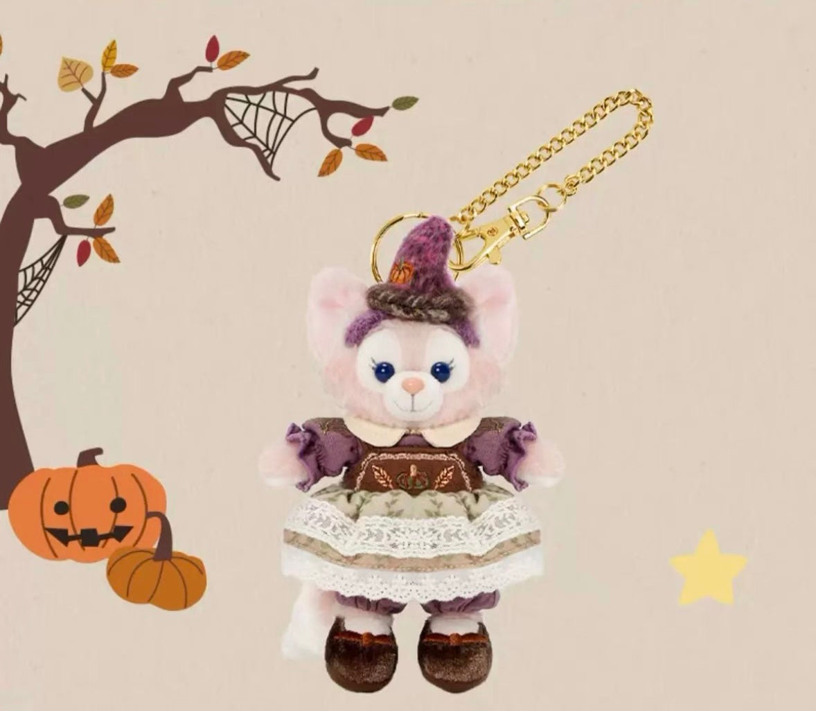 Disney SH|24 Autumn Plush Dolls keychain/ Mascot holder 2024万圣节限定达菲和朋友们系列毛绒挂件
