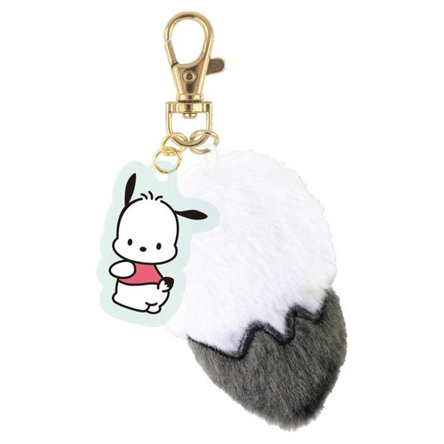 Sanrio|Acrylic Attached Tail Charm Mascot Holder /Plush Keychain|8cm x 6cm x 0.5cm approx.