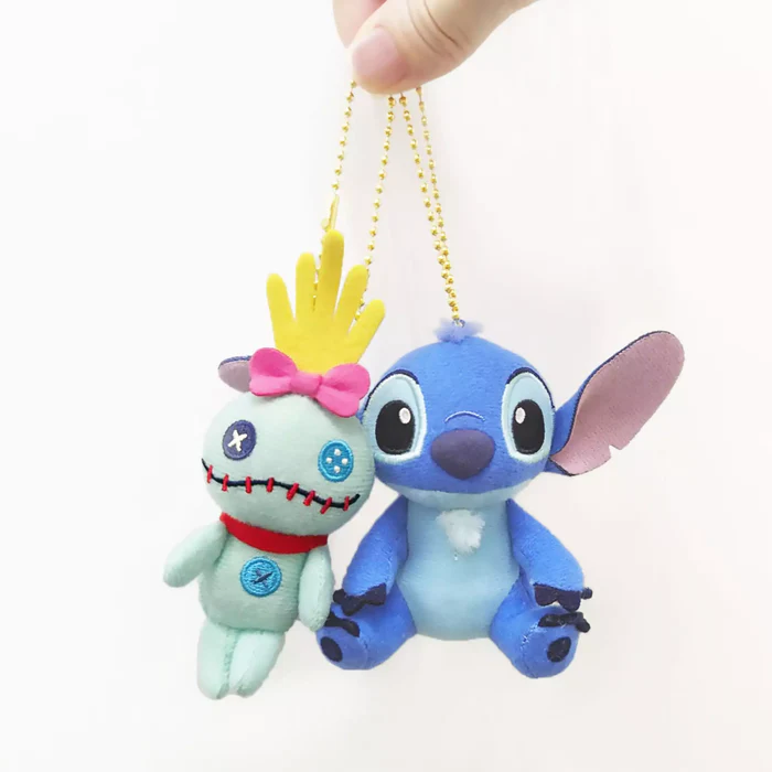 Disney迪士尼|Fluffy Plush Keychain经典基础款可爱角色迷你毛绒玩偶挂件/包挂| 约8.5×12×6(cm)