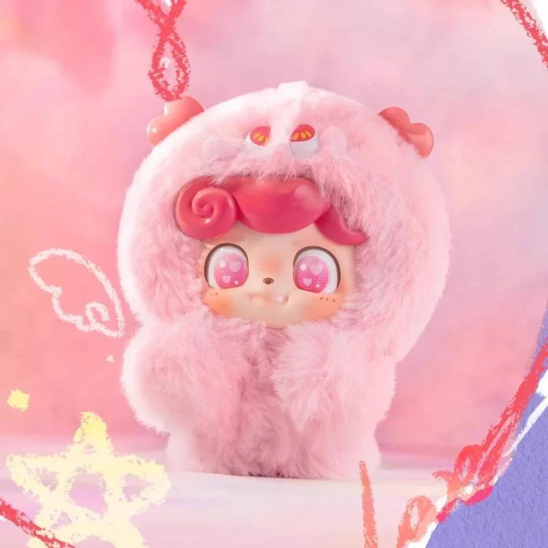 JOTOYS Q.Kid Emotional Hairy Monsters Series Vinyl Plush Keychain Blind Box