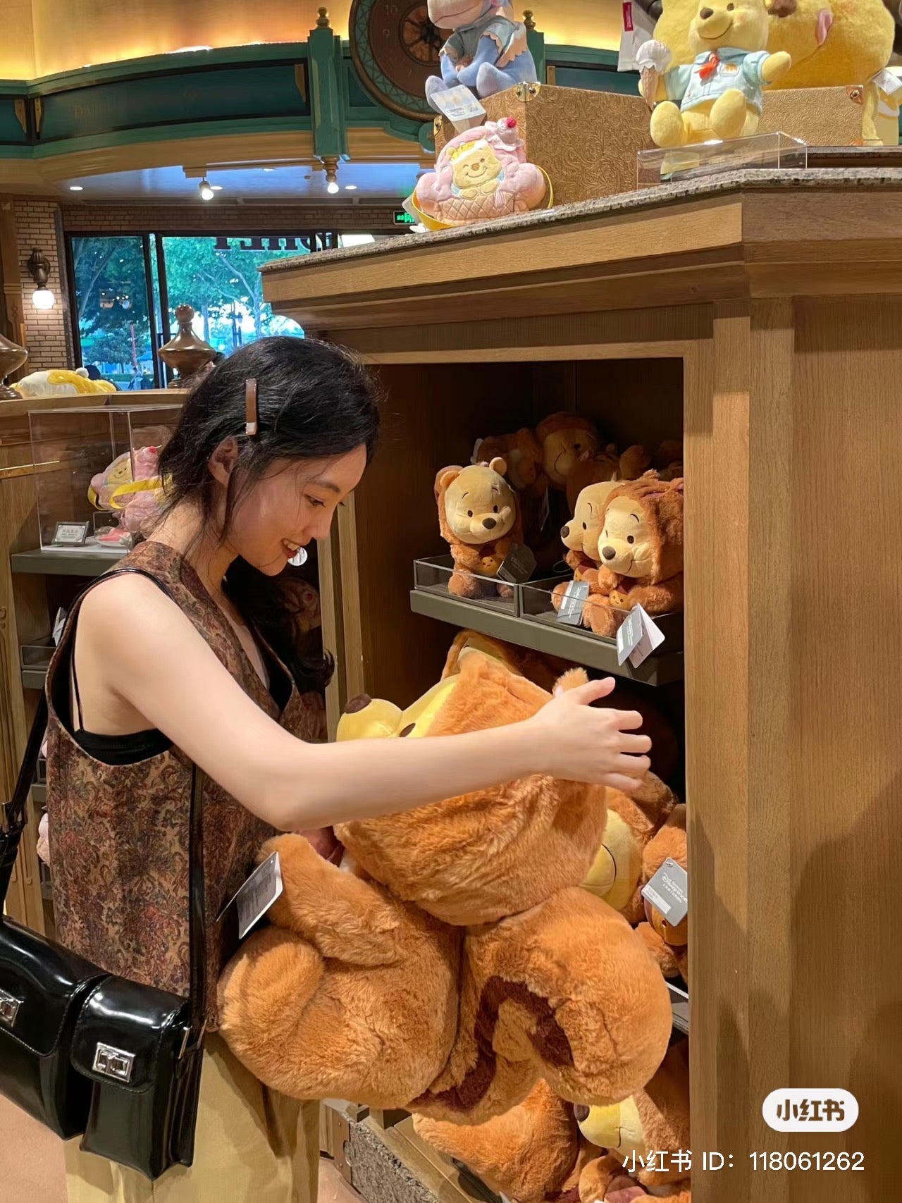 Disney SH|松鼠噗噗/维尼公仔/玩偶/帽帽可脱|超大M号