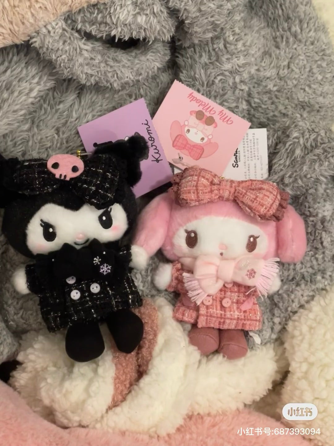 Sanrio|冬季限定小香风角色挂件/包挂|约12.5×7.5×13.5cm