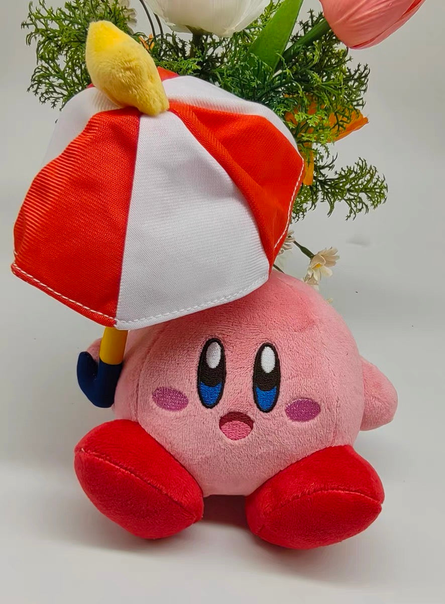 Kirby星之卡比|San-ei Kirby Plush Doll Copy Ability Parasol Kirby30周年纪念款撑太阳伞毛绒玩偶/公仔 | 约W14×D11.5×H19cm