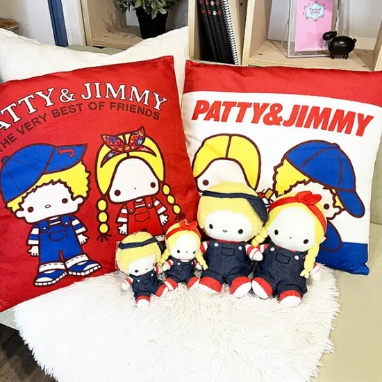 Sanrio三丽鸥| Patty & Jimmy牛仔裤毛绒挂件/包挂|约10.5cm x 7cm x 6cm