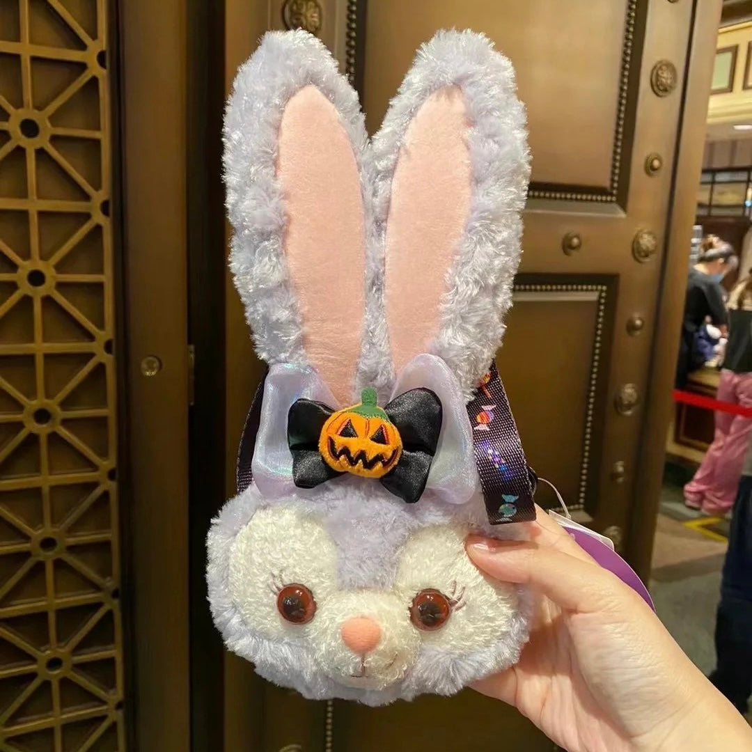 Disney SH|上迪万圣节限定可爱脸型毛绒斜挎零钱包/卡包