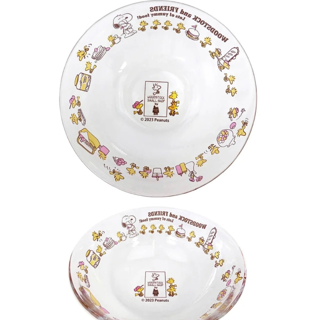 Snoopy|日本制小黄鸟糊涂塌客限定玻璃碗/微波炉洗碗机不可|約W12×H4.8cm