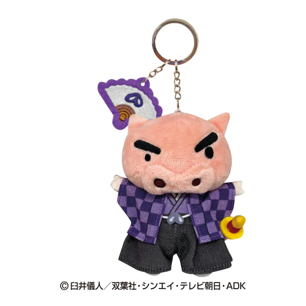 Crayon shin-chan|Characters Embroidered Charm Mascot Holder /Plush Keychain|110x195x70mm approx.