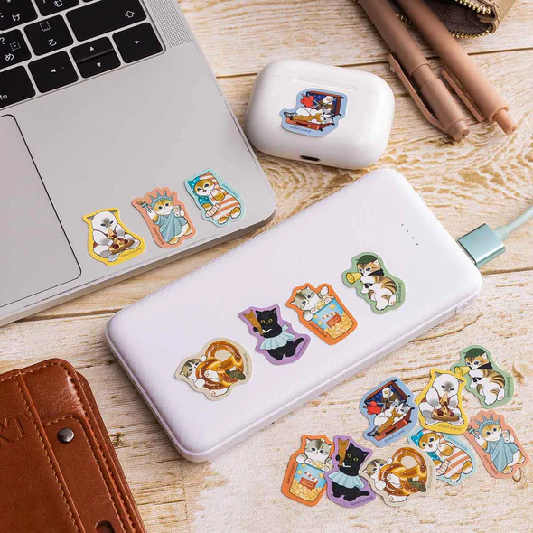 Mofusand|Mofumofu Journey Freemeows Flake Sticker| 24 pieces