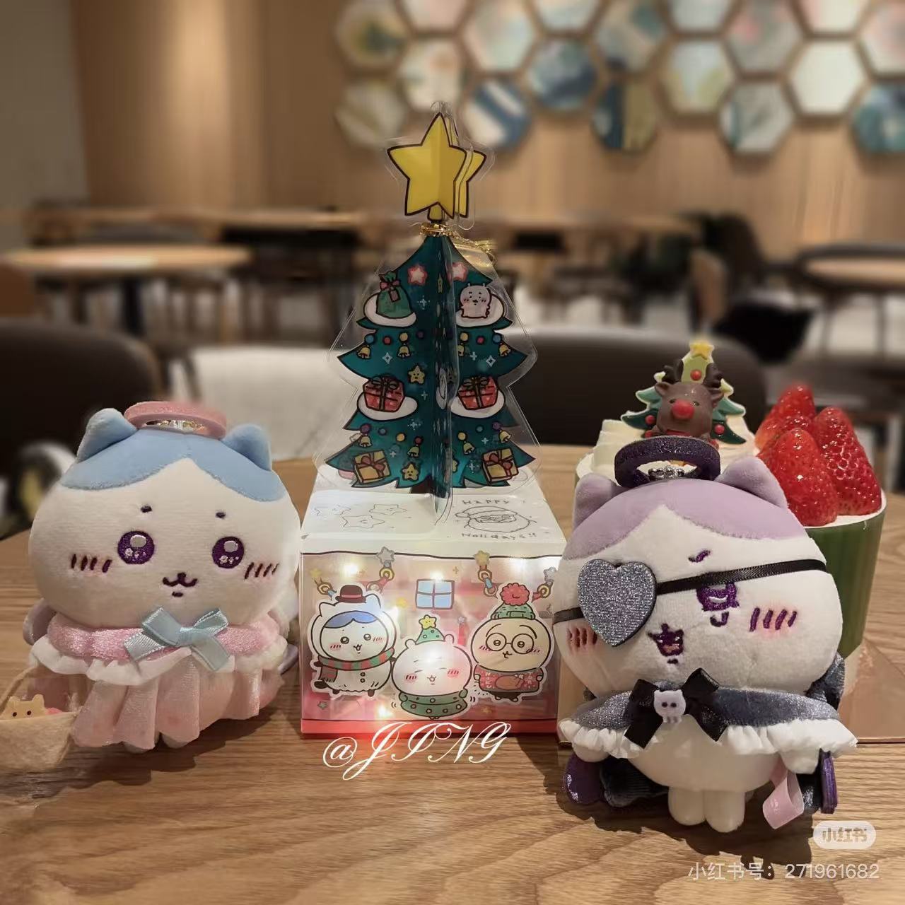 【limit 1】chiikawa|Angel & Demon Mascot Holder /Plush Keychain|H120 x W80 x D70mm approx.