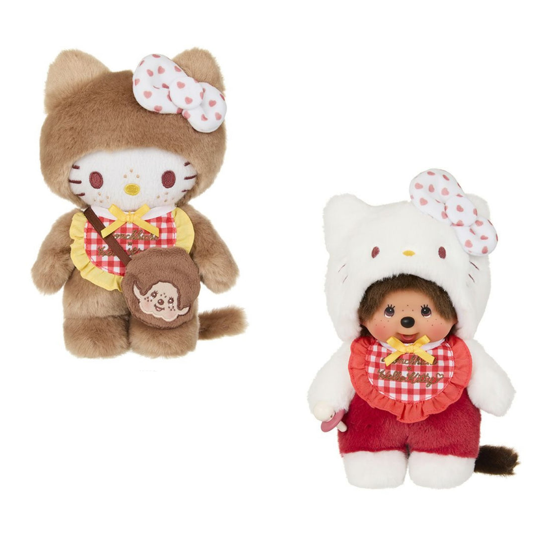 Monchhichi|Monchhichi x Hello Kitty Plush S Hello Kitty|H20 x W12 x D10cm approx.