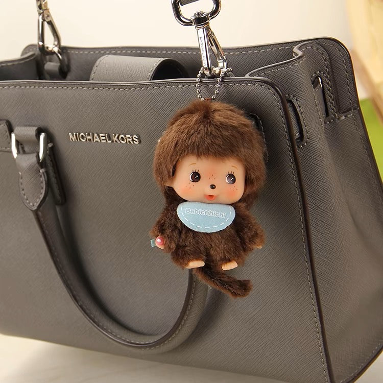 【limit 1】Monchhichi|Big Face Bebichhichi Mascot Holder /Plush Keychain| 9.7 x 5.8 x 4.7 cm approx.