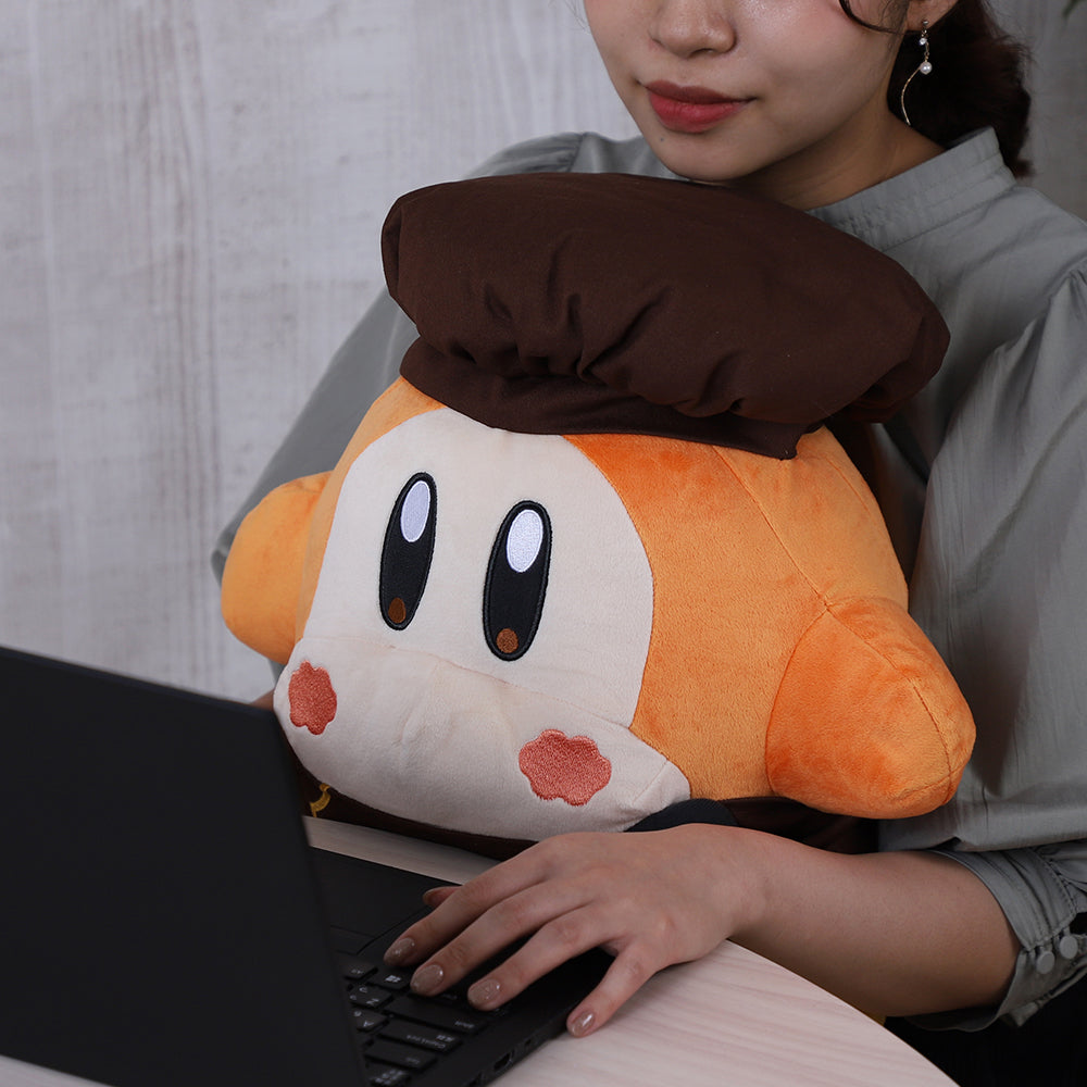 Kirby|cafe厨房限定咖啡色厨师服公仔L号|約H380×W300×D270mm